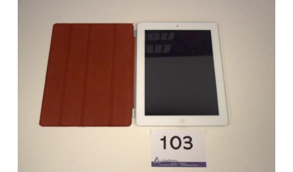 tablet APPLE, type A1396, werking niet gekend, mogelijks icloud locked, zonder kabels